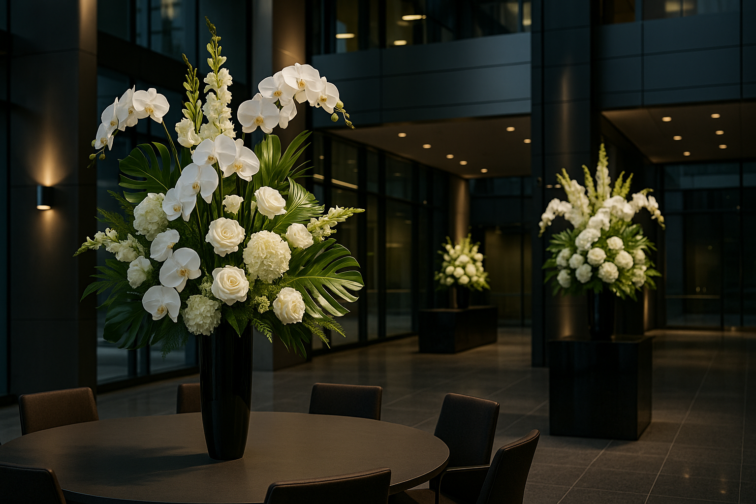Corporate Events: Large-scale arrangements for conferences, galas, and office decor.